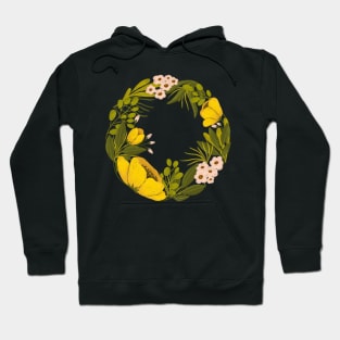 Joyous Floral Wreath Hoodie